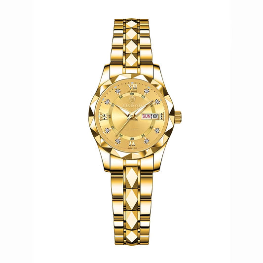 BINBONG Luxury Quartz Watch Women Elegant Stainless Watch Waterproof 