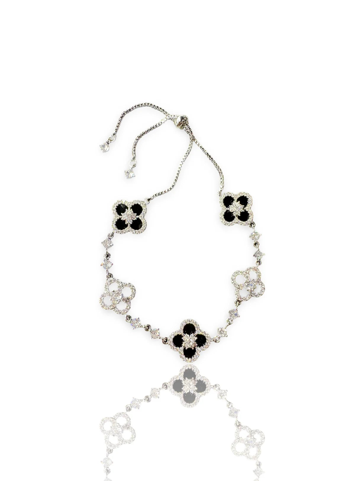 Lucky Clover Bracelet - Pink Mother of Pearl & Zirconia